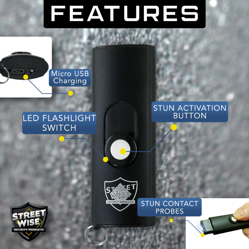 Streetwise™ USB Secure Keychain Stun Gun 22M