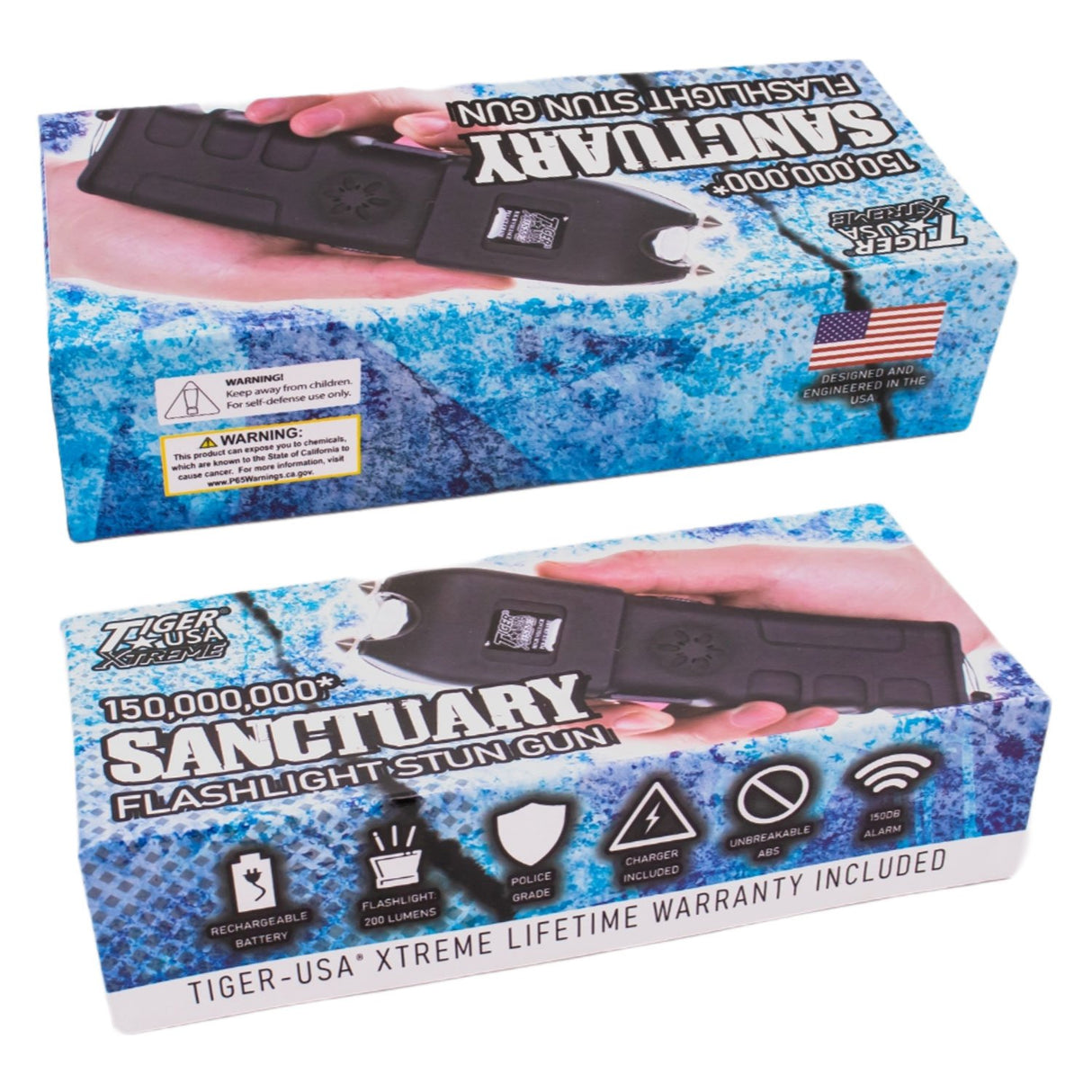 Tiger-USA Xtreme® Sanctuary LED Alarm Stun Gun 150M