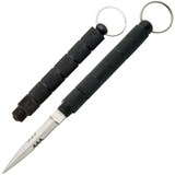 WeaponTek™ Tactical Keychain Kubotan Concealed Serrated Knife 2.5"