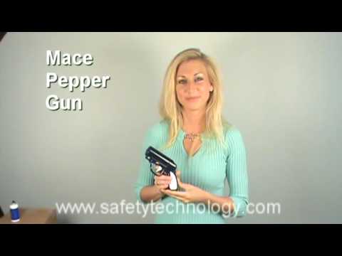 Mace® Pepper Gun 2.0 Reloadable Power Stream Spray w/ LED Strobe