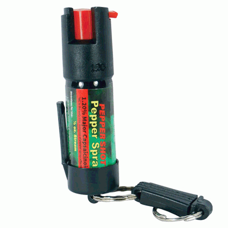 pepper shot pepper spray keychain