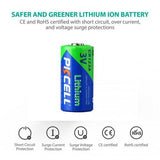 PKCELL 3V Hi-Energy Lithium CR123A Battery